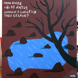 Patos no lago gelado